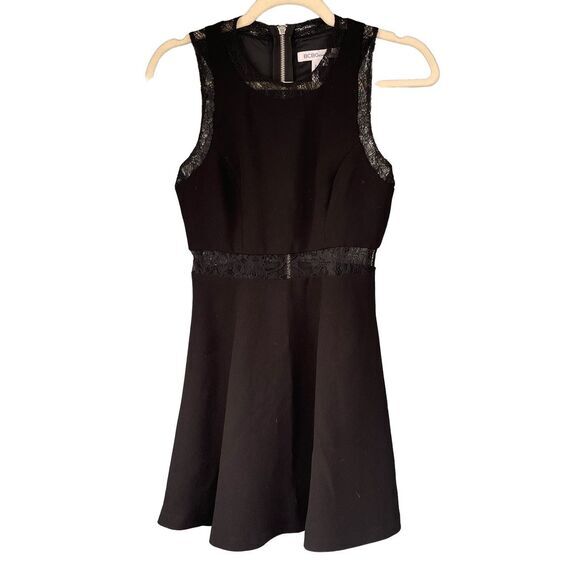 D1 BCBGeneration Black Lace‎ Midi Dress Size Small - Picture 1 of 6